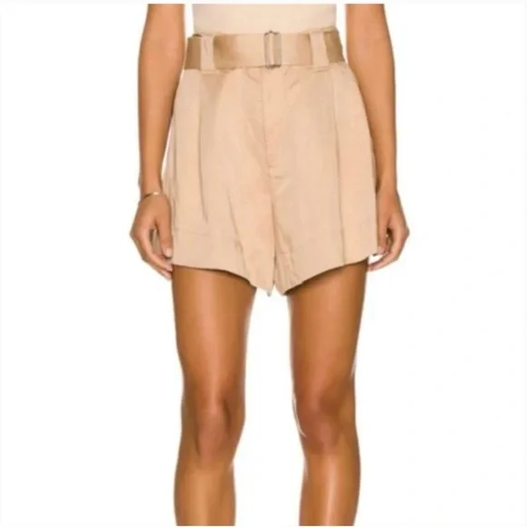 A.L.C. Grayson Belted High Waisted Shorts In Tawny Size 14